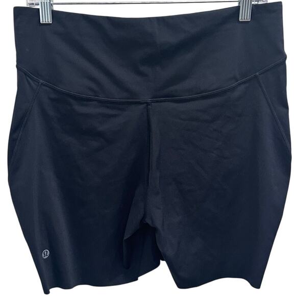 Lululemon Base Pace High Rise Shorts Black 6” Lightweight Run Train Gym Size 14 - Picture 2 of 9